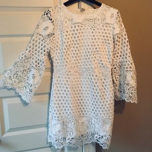 White Long-Sleeved Dress